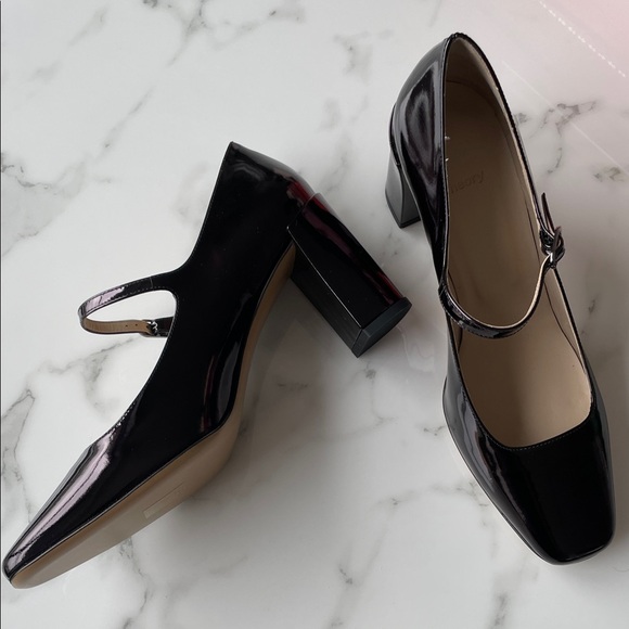 NEW Theory Black Patent
Leather Mary Jane Heels - Picture 2 of 7
